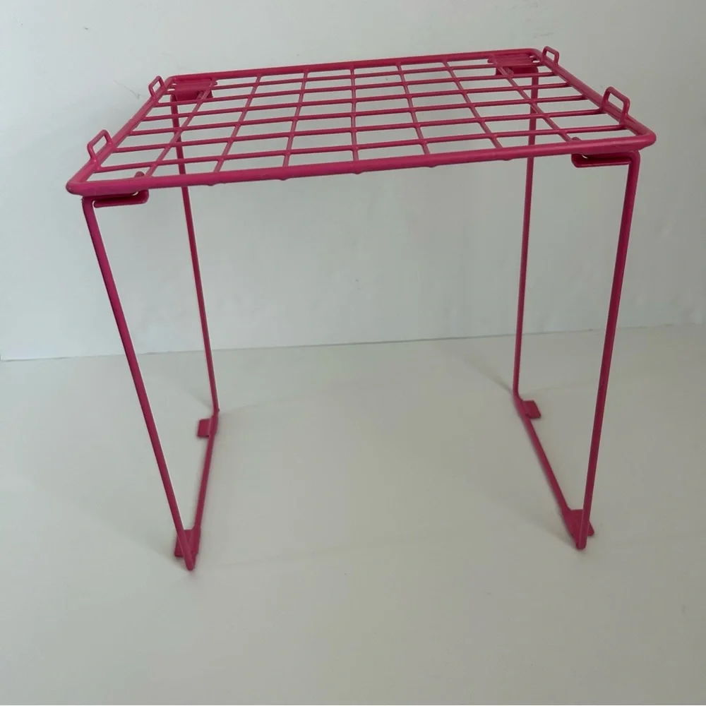 Collapsible Pink Metal Plastic Coated School Home Locker Shelves